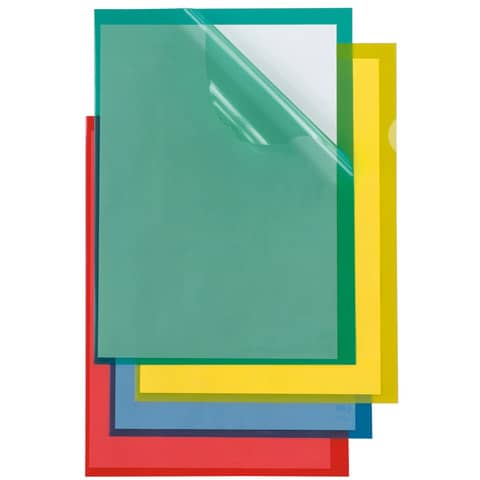 Cartelline a L in PP Sei Rota Poli 150 Color A4 verde - alto spessore - conf. 25 pezzi - 66232205